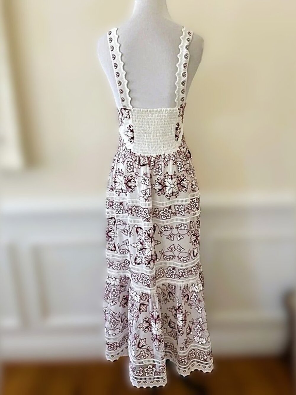 BY ANTHROPOLOGE TIERED V-NECK DRESS | SIZE M | NWOT - Picture 6 of 8